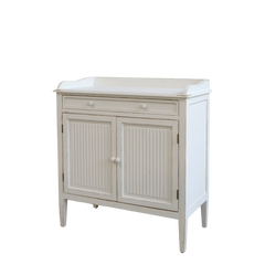 Cabinet w. grooves 2 doors & 1 shelf H91.5/L83/W41 cm antique white