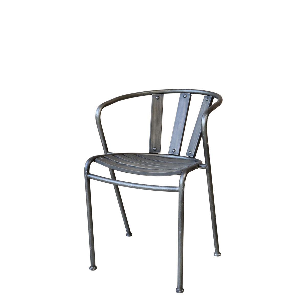 Factory Chair stackable H73/L37/W46 cm antique coal