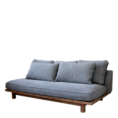 Sofa w. 5 pillows H78/L200/W97 cm coal