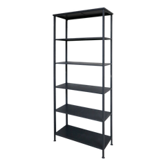 Shelving Unit w. 5 shelves H212/L84/W38 cm antique black