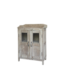 Grimaud Cabinet w. glass doors H100/L74/W36 cm nature