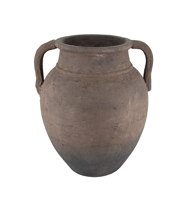 Brun Terracotta vase, H37, Ø30 cm