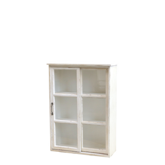 Cabinet for wall w. sliding doors H70/L52/W20 cm antique cream