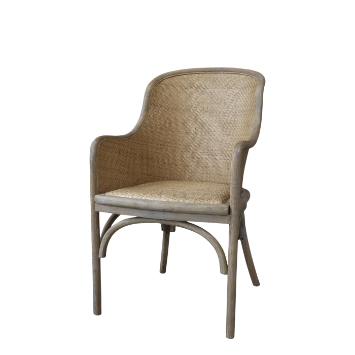 GI. fransk Stol m. flet 91x56,5x56 cm natur