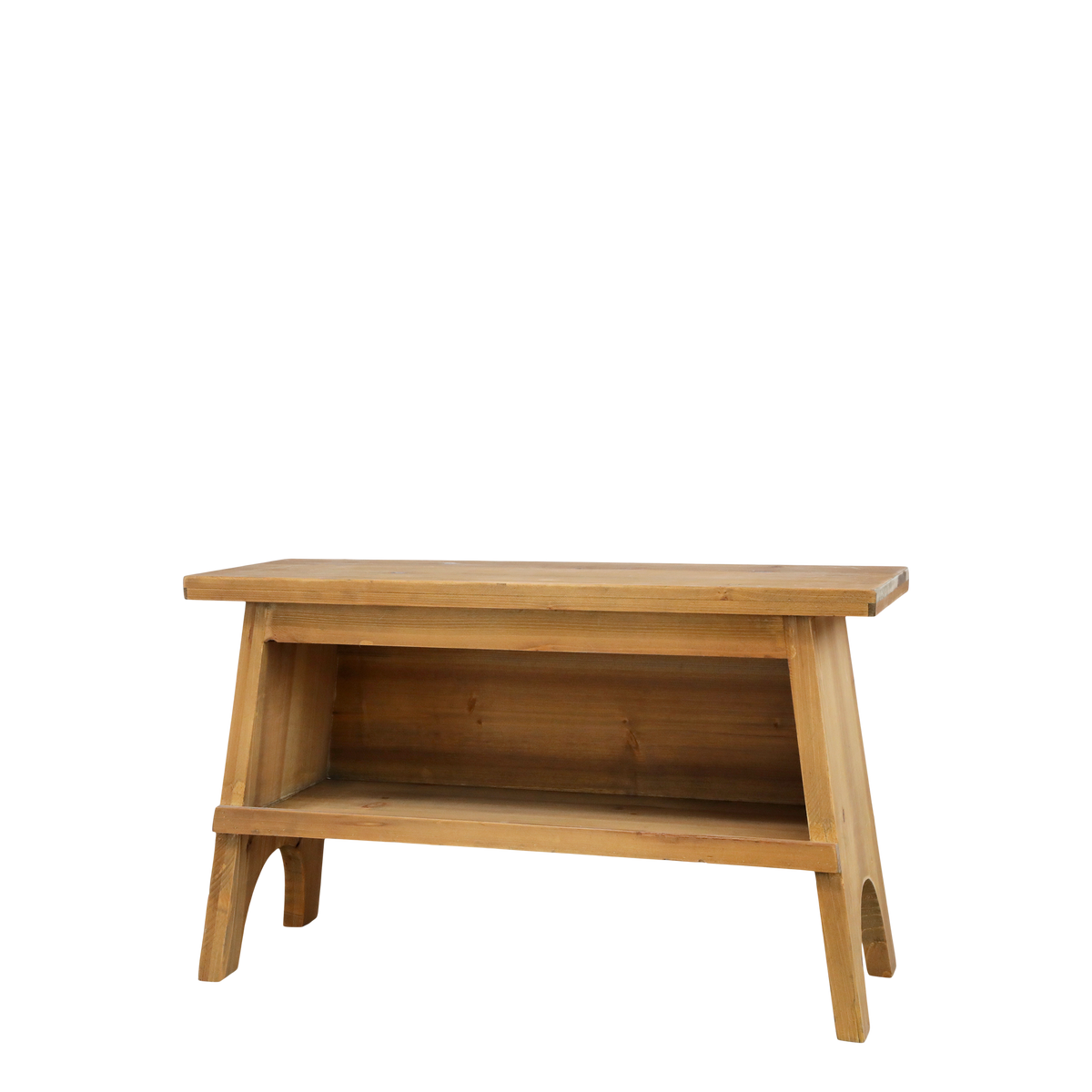 Bench w. shelf H48.5/L80/W30 cm nature