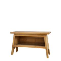 Bench w. shelf H48.5/L80/W30 cm nature