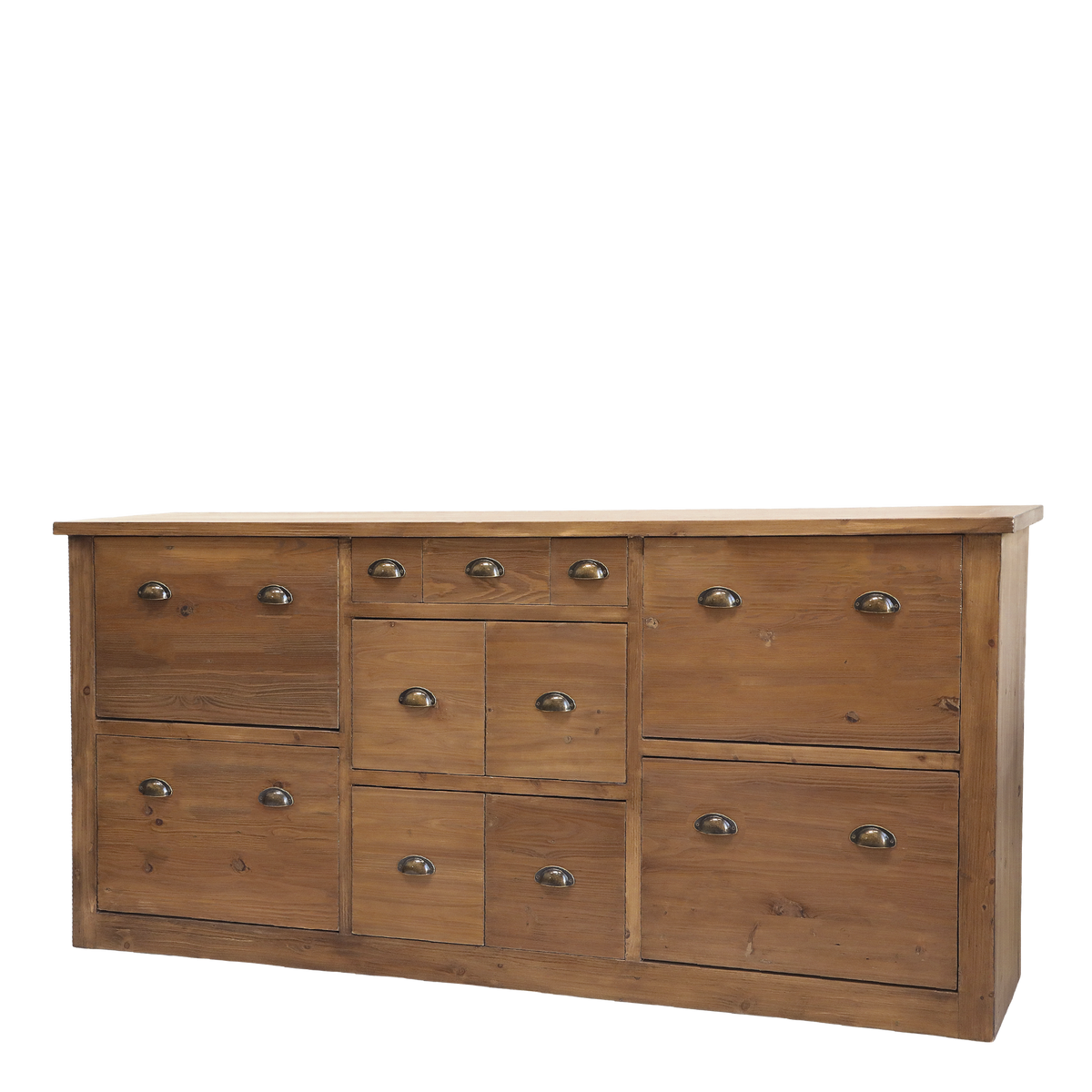 Shoe Cabinet w. drawers H90/L190/W40 cm nature