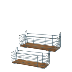 Shelf set of 2 H20.5/L55/W19 cm opal