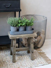 Taburet, H41/L40/B27 cm natur