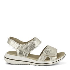 Green Comfort Leaf Sandal m. Velcro guld