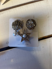 Bling broche sæt af stjerne by Krone 1