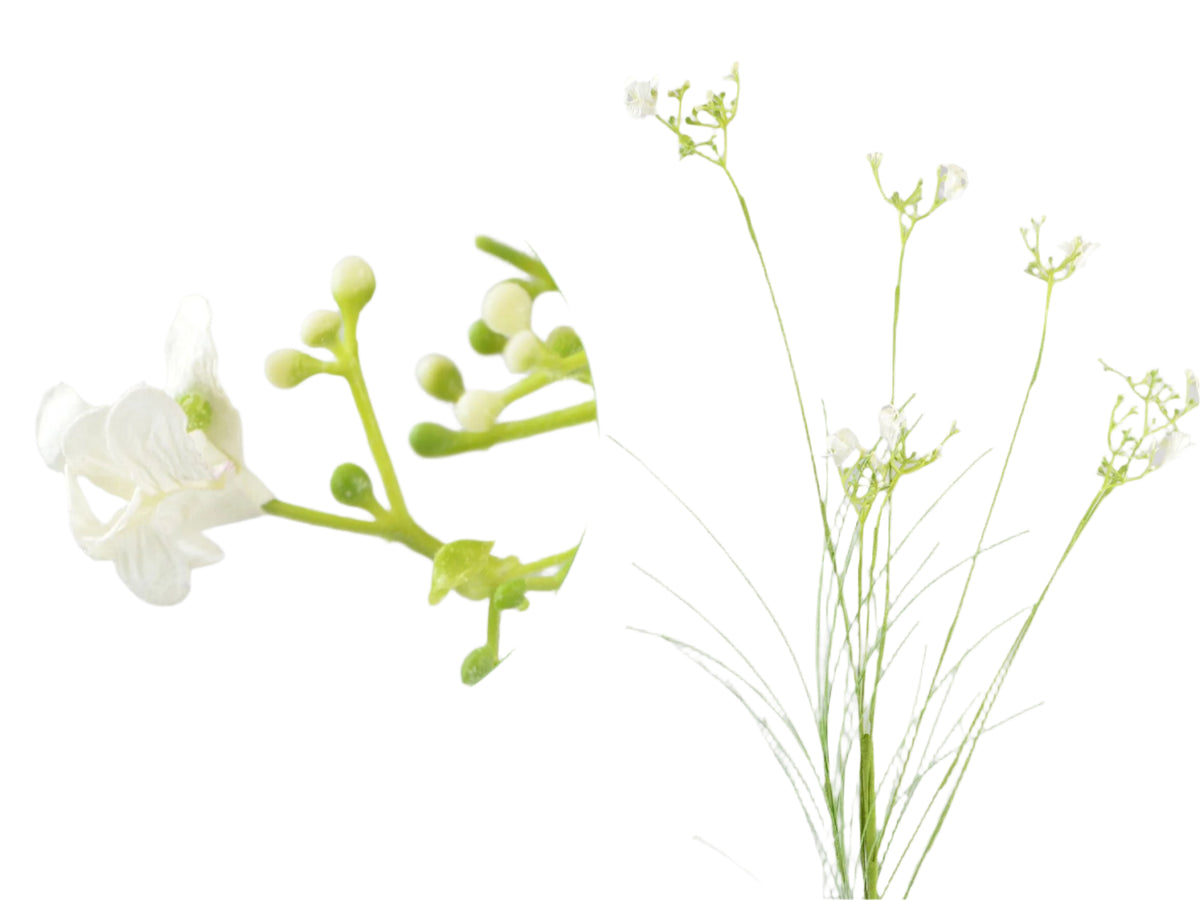 Blomstergren, 74cm, hvid