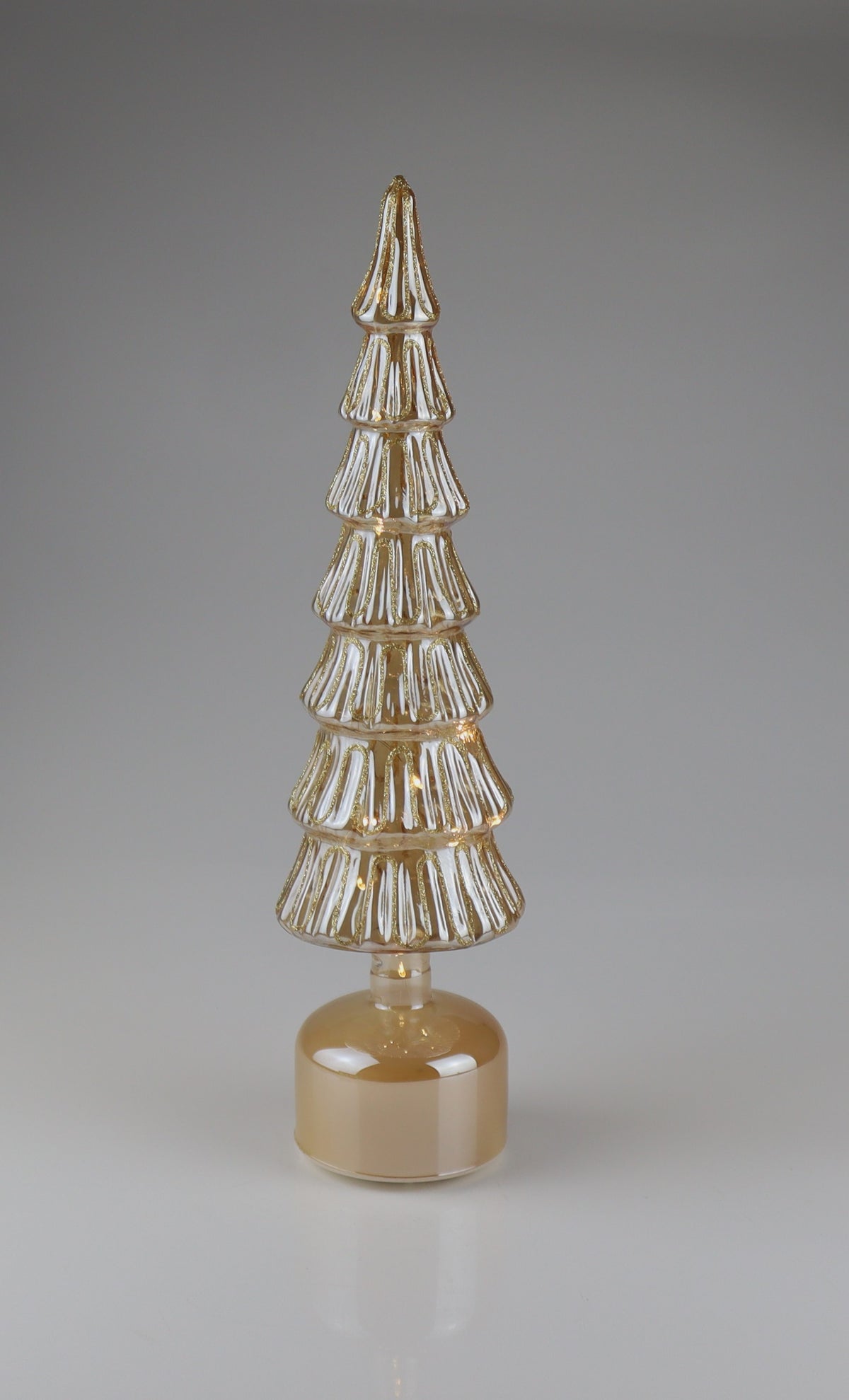 Lystræ Hvid Glas roterende 36 cm timer