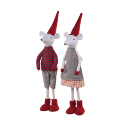 Noa & Noel Christmas Mice standing set of 2 H52cm