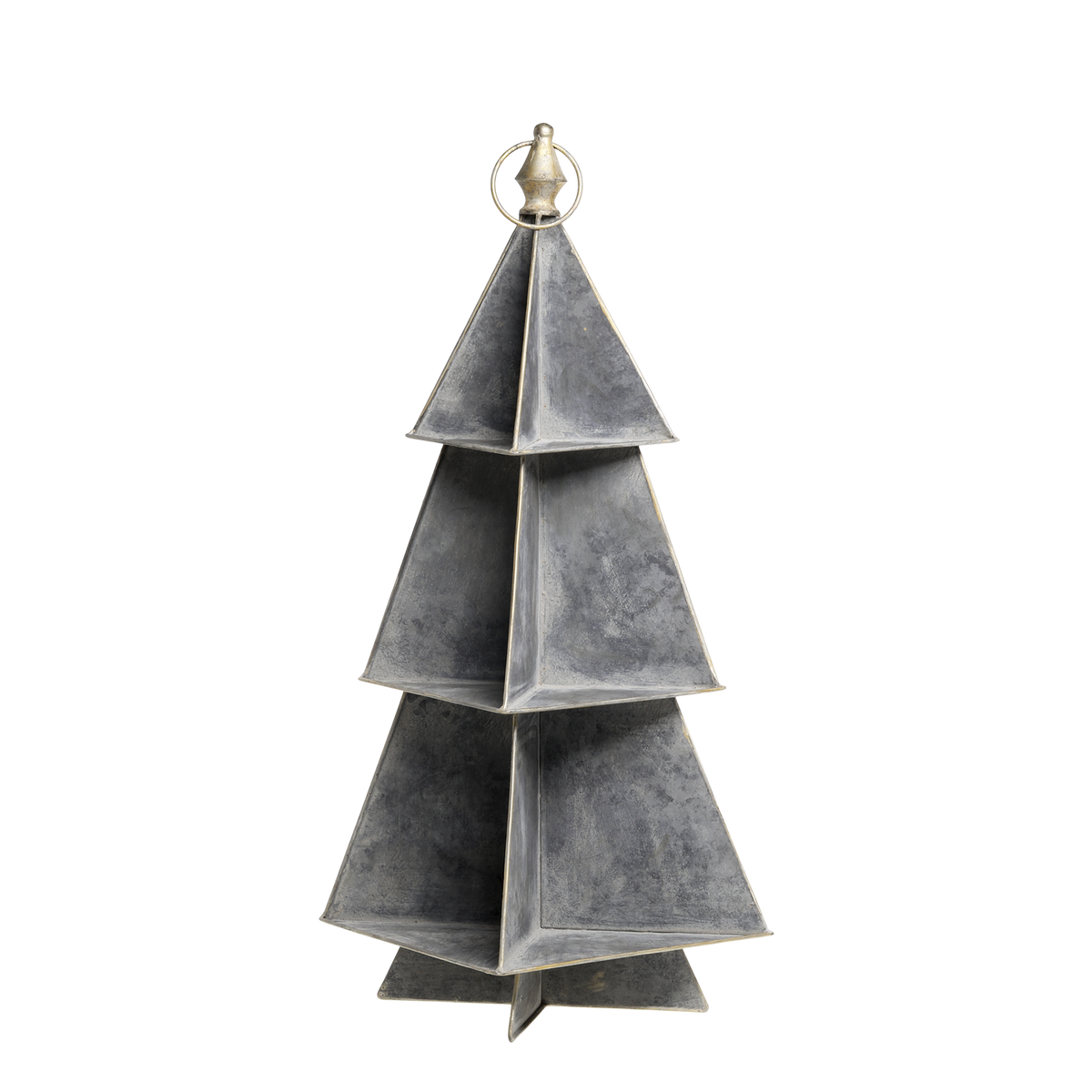 Centrepiece Christmas tree H67/L25/W25 cm antique zinc