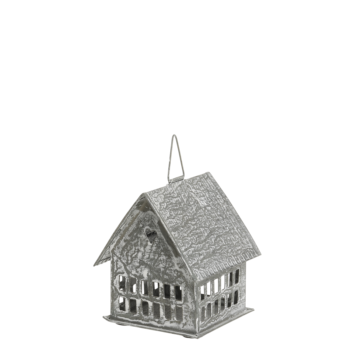 Candle House for hanging H10/L8.5/W8.5 cm antique zinc