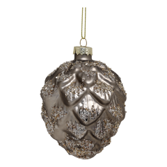 Christmas Bauble H10/D8 cm champagne