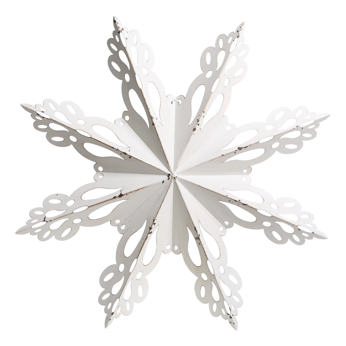 Wall Décor snowflake D63/W6 cm antique white