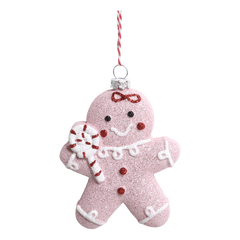 Candy Gingerbread Man H10/L8.5/W3 cm pink lady