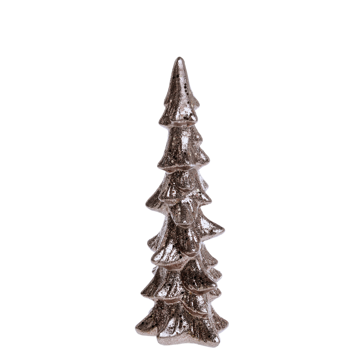 Christmas Tree w. glitter H24/L10.5/W8 cm mocca