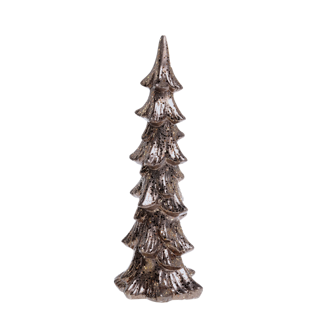 Christmas Tree w. glitter H37/L14.5/W11 cm mocca