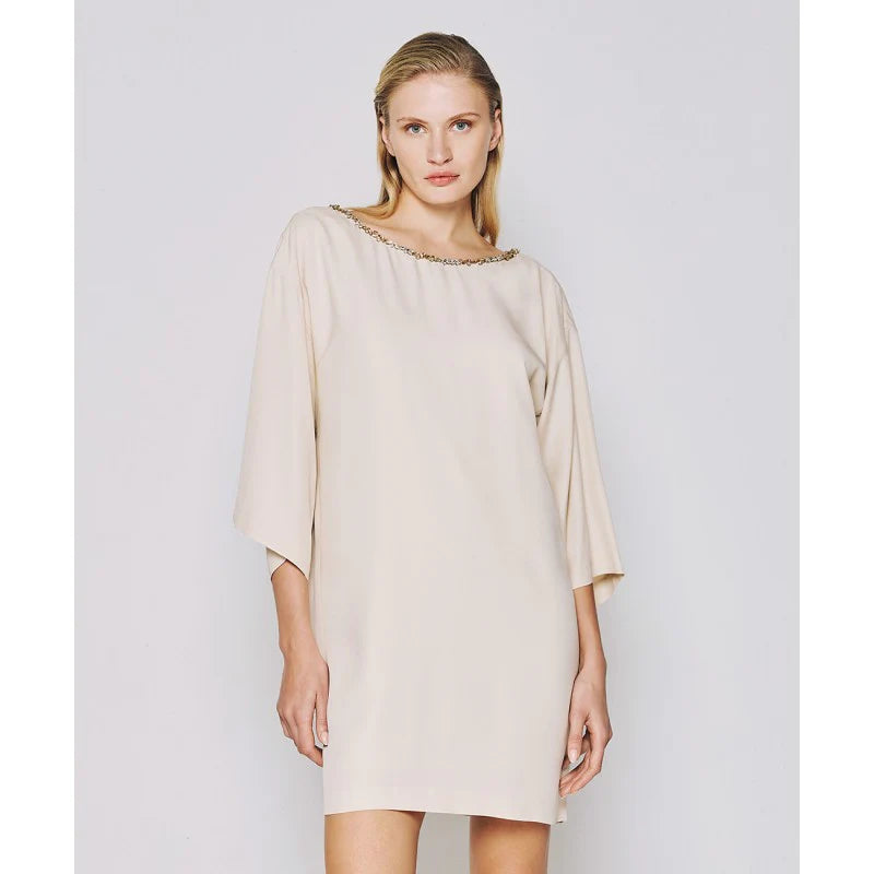 Access Mini dress with embroidered rhinestones