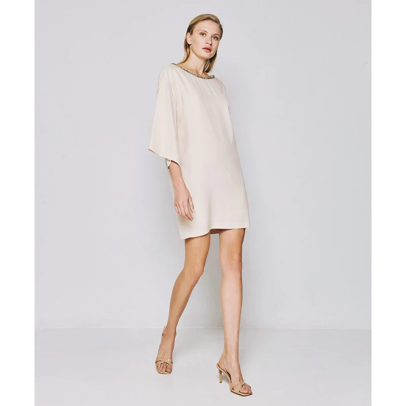 Access Mini dress with embroidered rhinestones