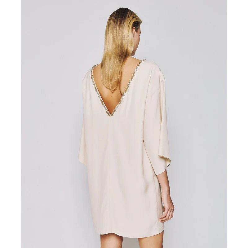 Access Mini dress with embroidered rhinestones