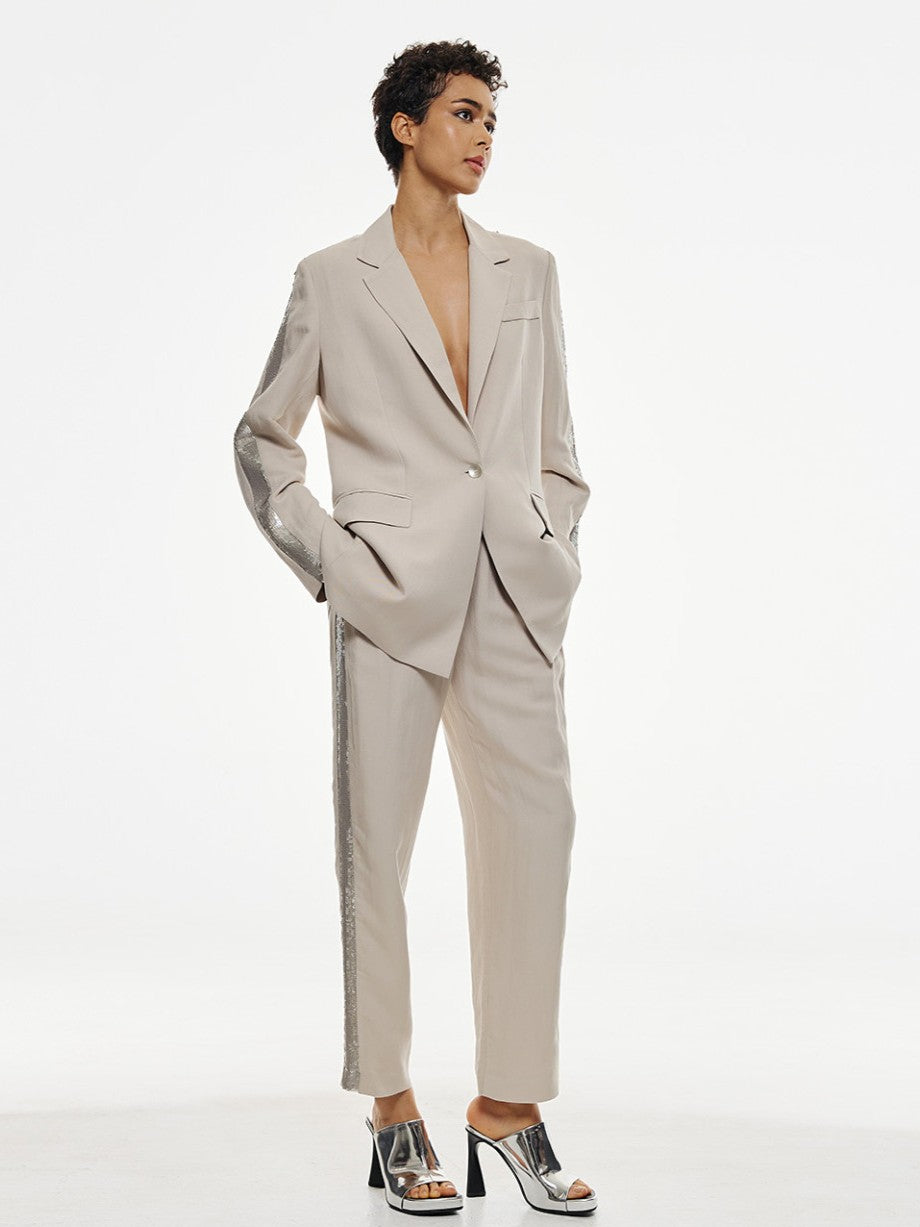 Access Jogger pants with elastic waistband and sequins