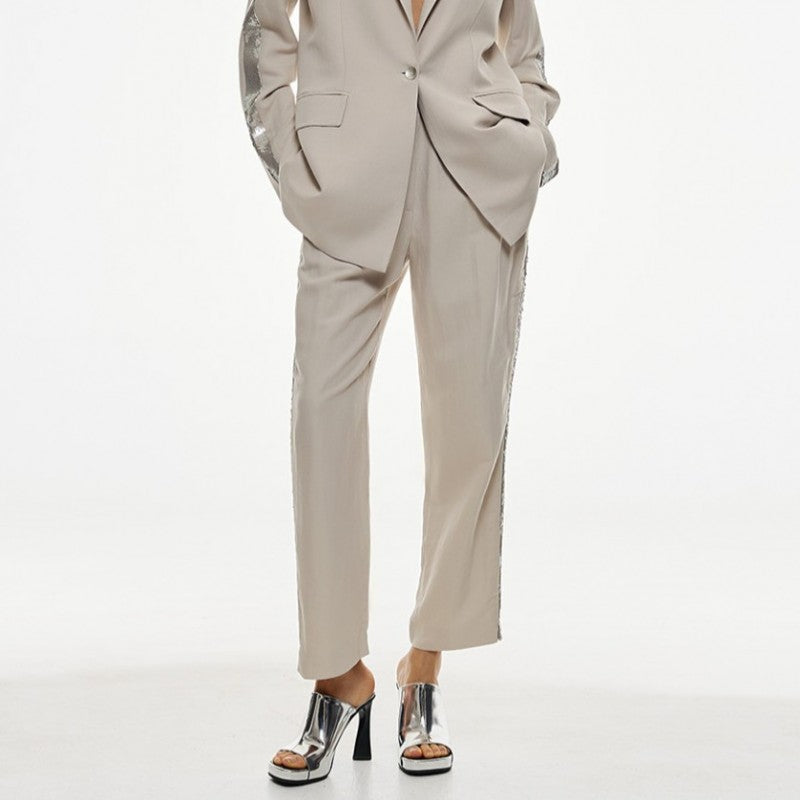 Access Jogger pants with elastic waistband and sequins