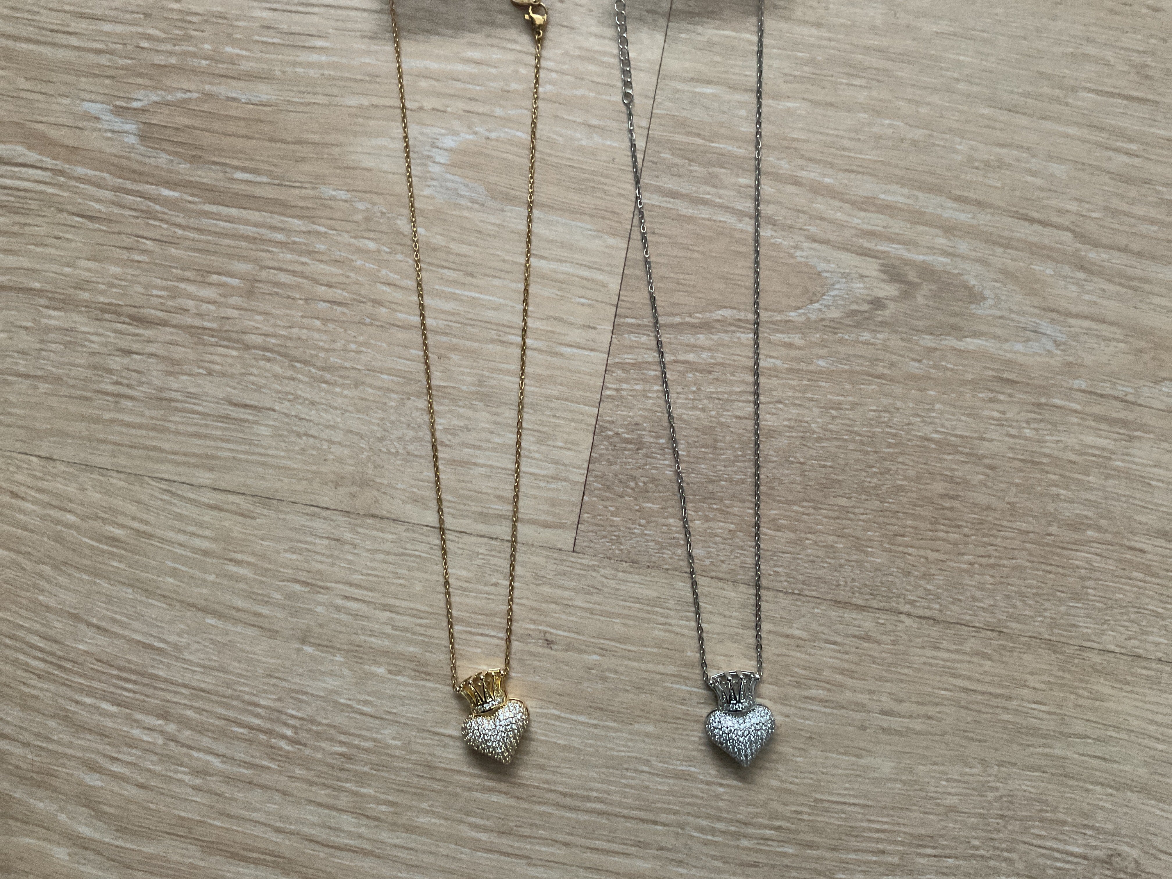 Halskæde hjerte med krone på top by Krone 1