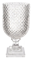 Crystal hurricane diamond cut clear D15/H29,5cm