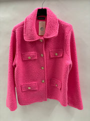 Kort Teddyjakke, Pink
