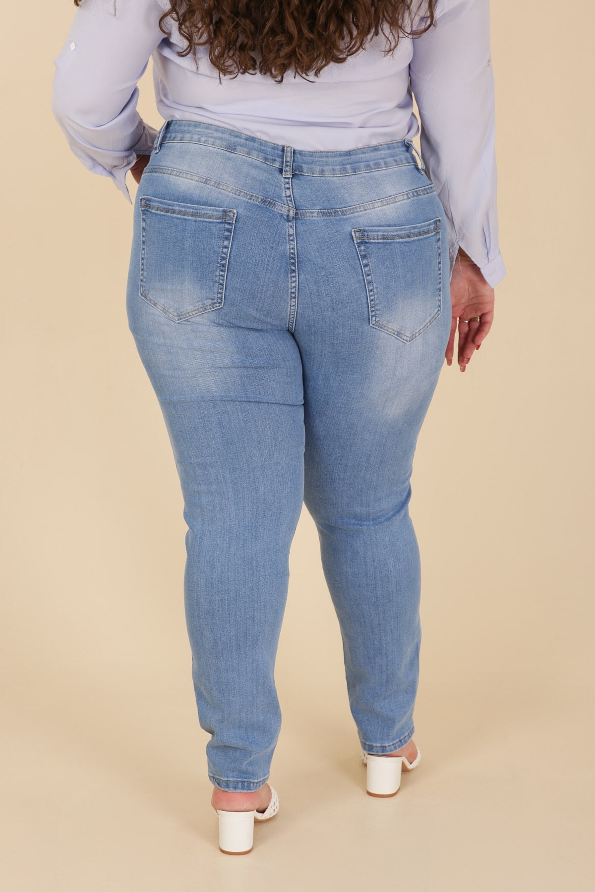 Jeans lys vask plus size