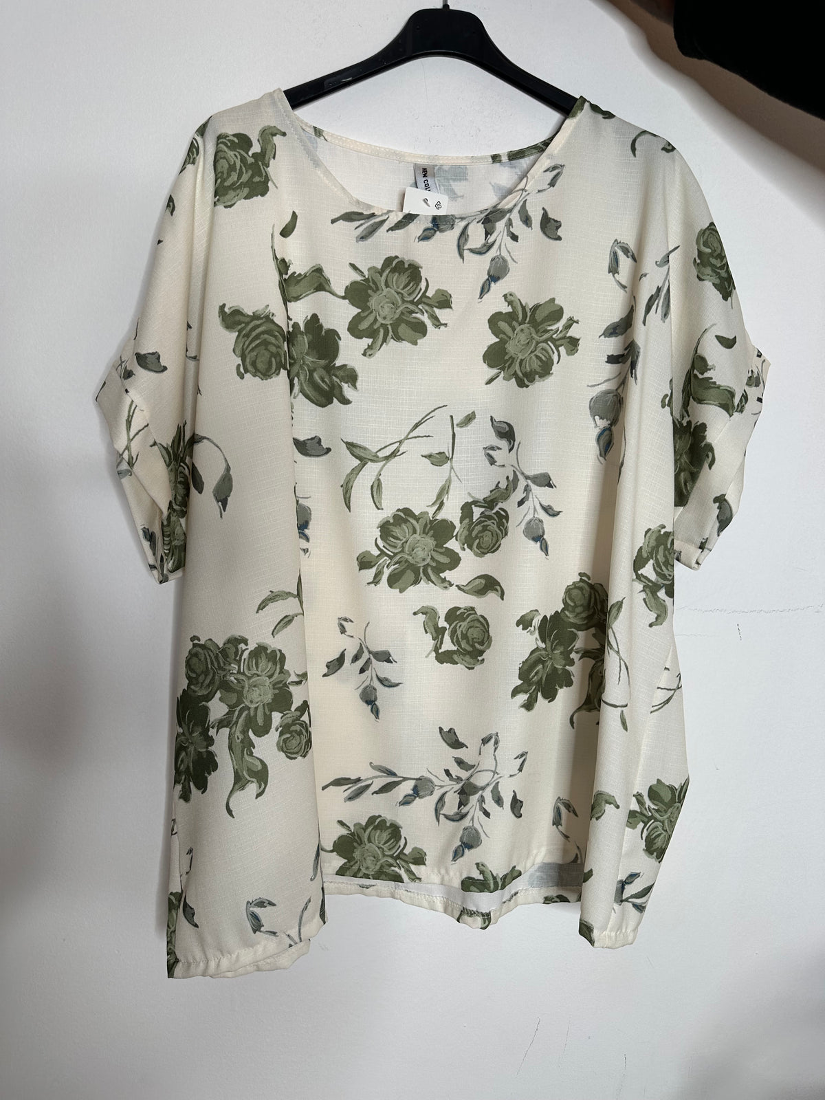 Hørlook bluse med blomster - ITJULI25