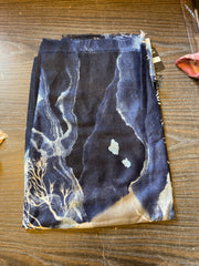 Marmoreret tørklæde med glitter