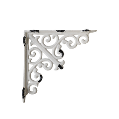 Shelf Bracket w. French Fleur-de-lis H15/W15 cm antique cream