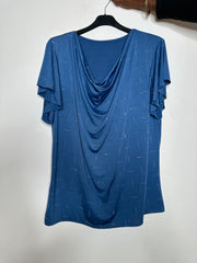Bluse med drapering og bling - ITJULI25