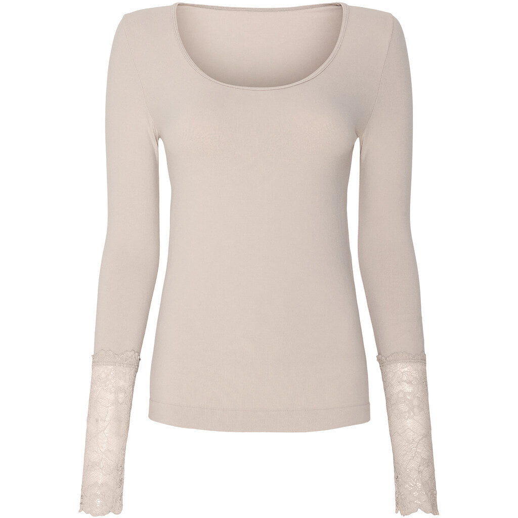 Mary Blouse w.lace LS