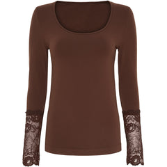 Mary Blouse w.lace LS