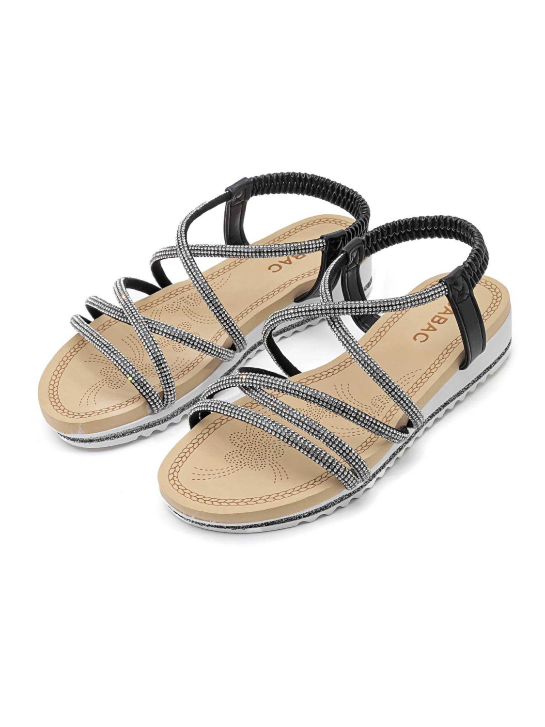 Sandaler med bling og blød bund