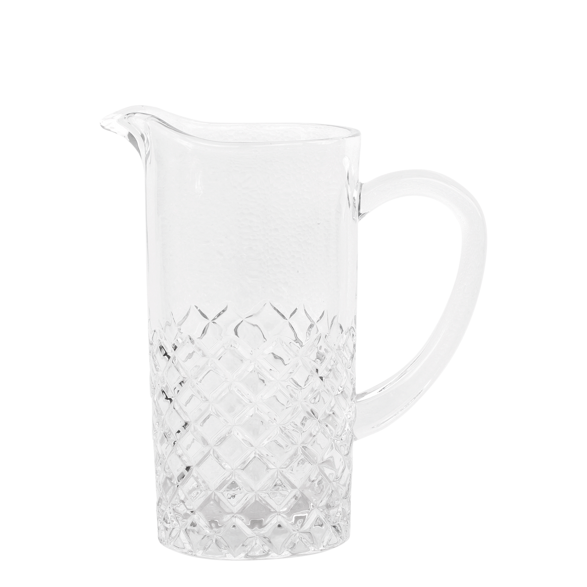 Lorient Jug w. diamond cut H22/L20/W11 cm clear