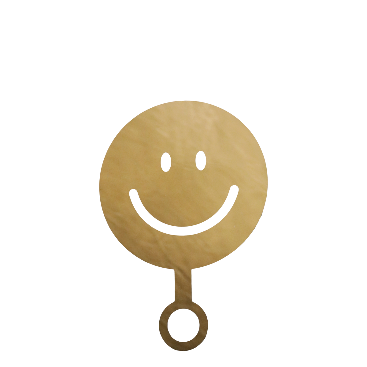 Coffee Stencil Smiley L12.5/W8.5 cm brass