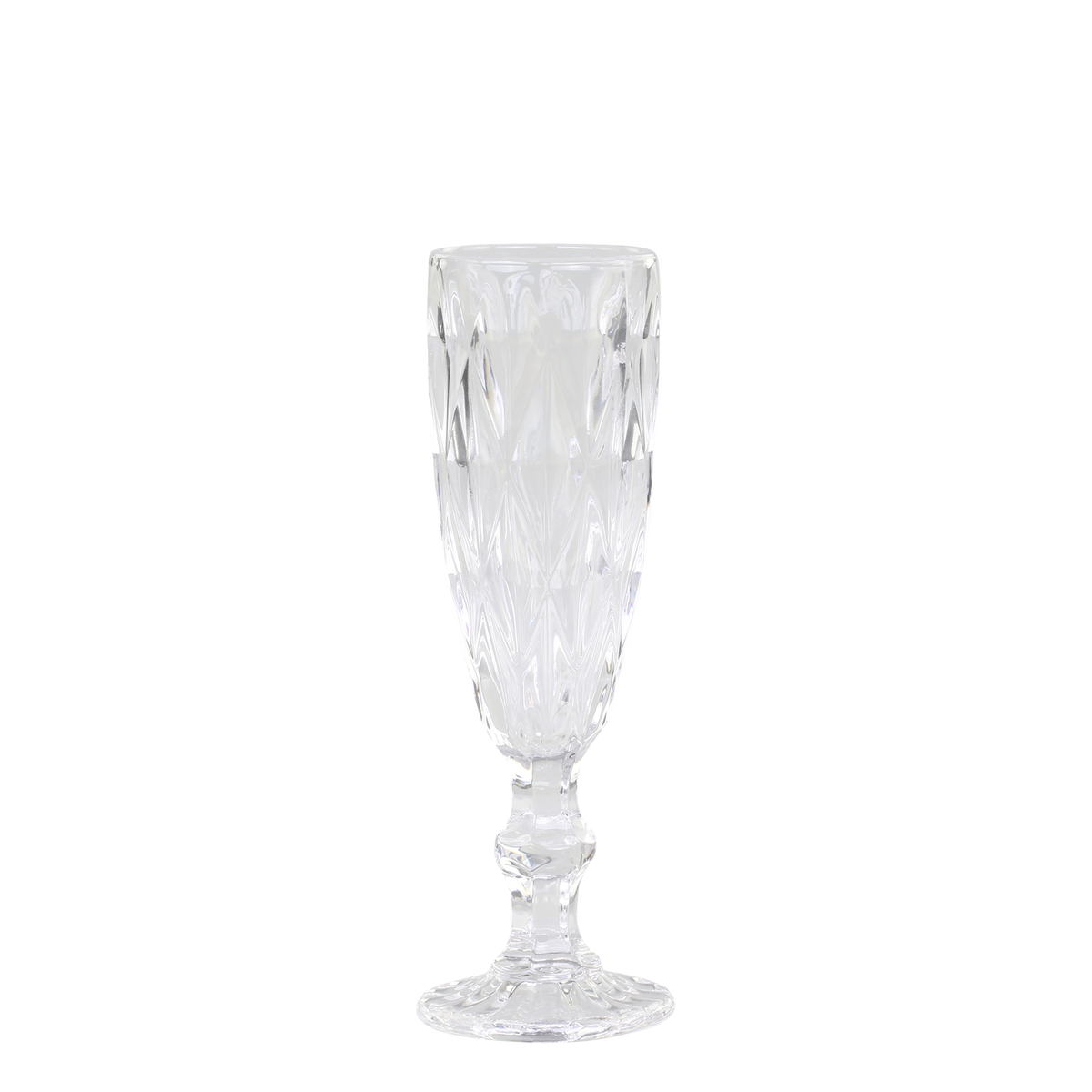 Champagne Glass with diamond cut H20/D6 cm clear