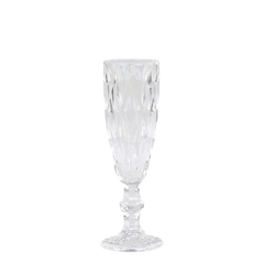 Champagne Glass with diamond cut H20/D6 cm clear