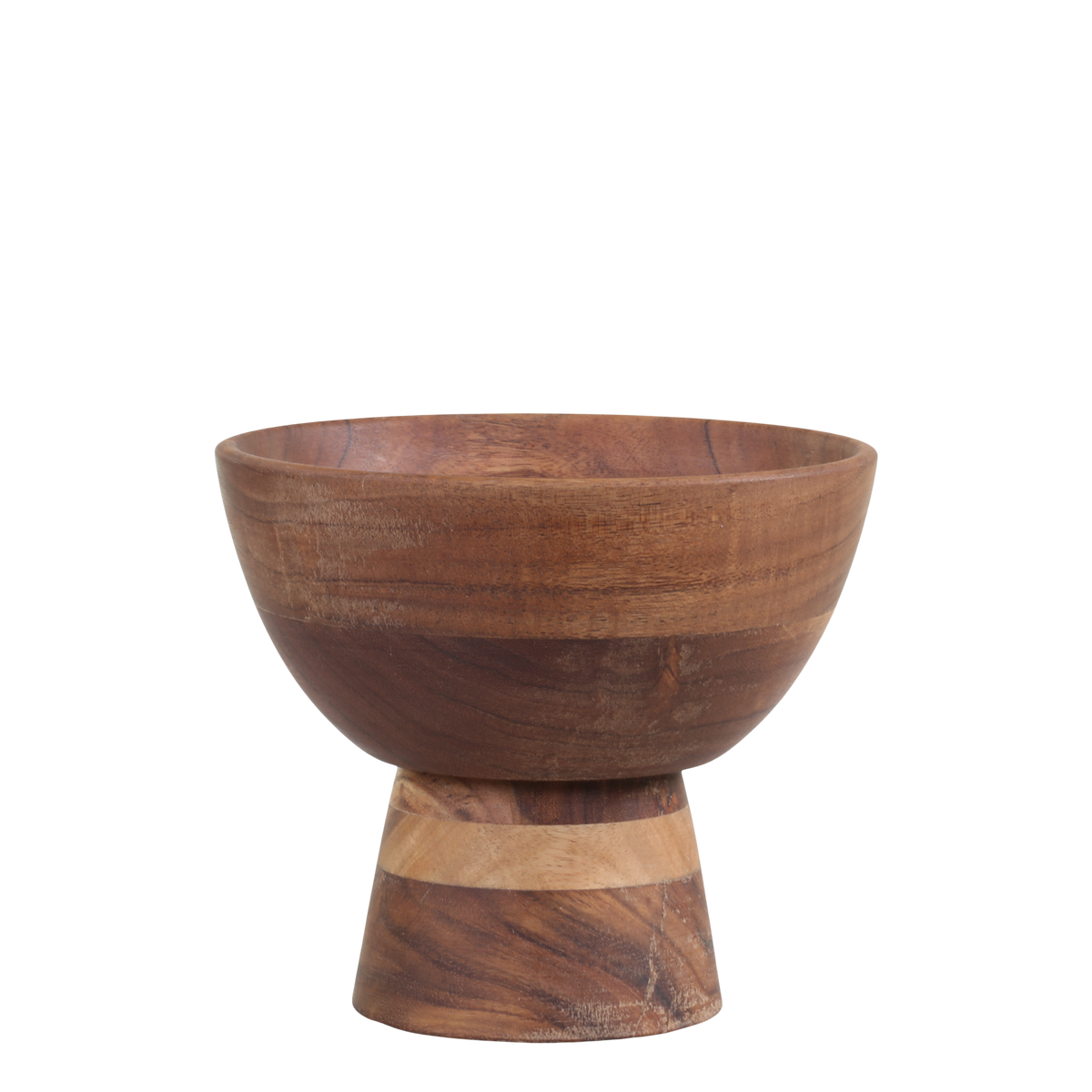 Laon Bowl on foot acacia wood H15/D18 cm nature