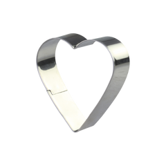 Cookie Cutter heart H2.5/L6.5/D6 cm silver