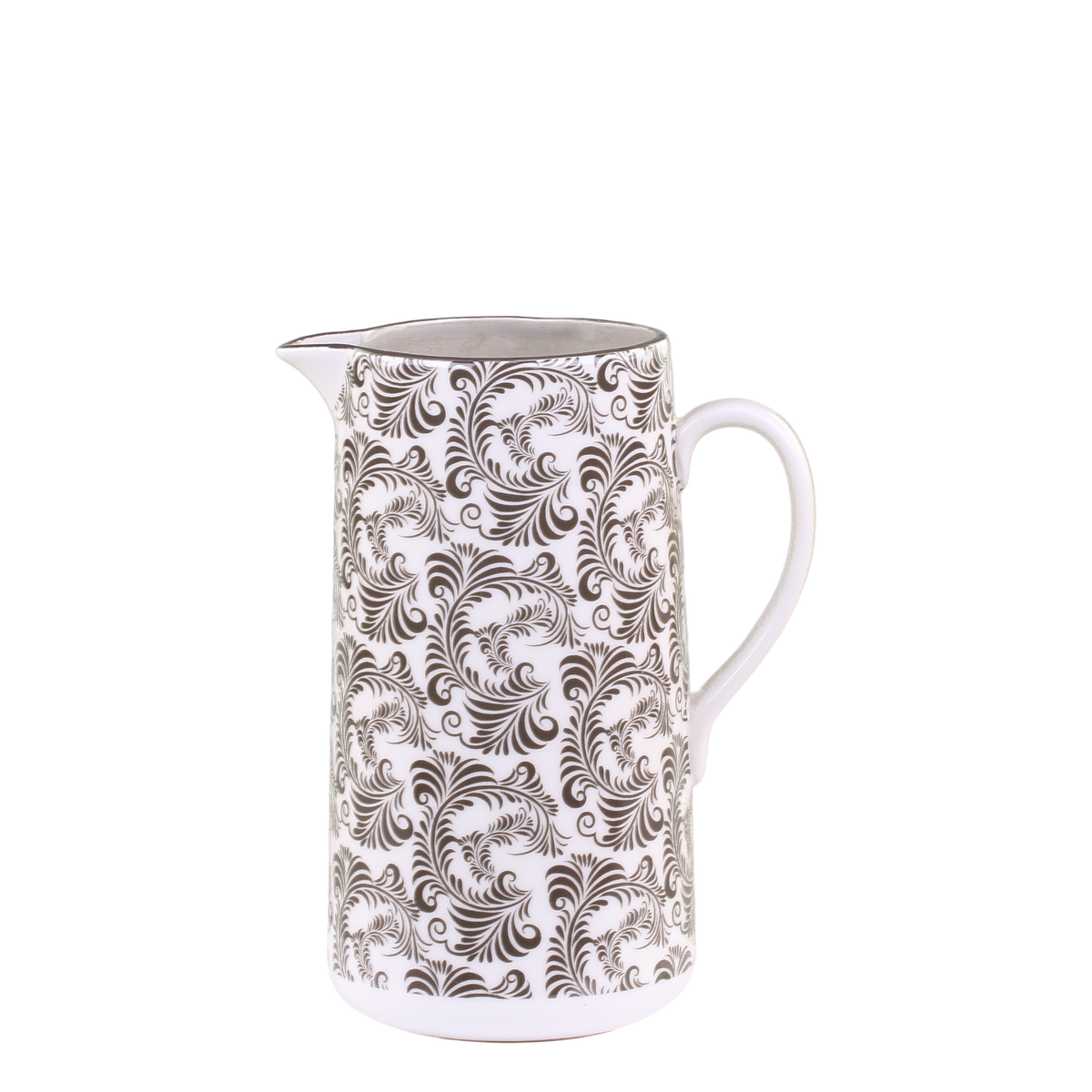 Arés Jug w. pattern H19.5/L15/W9 cm mocca