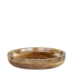 Tours Bowl in wood w. carvings H5/D25 cm nature