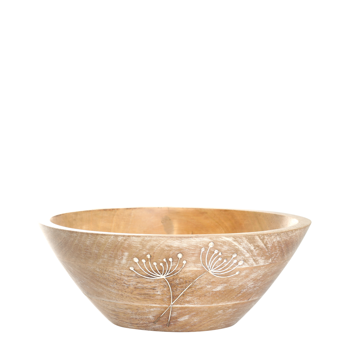 Tours Bowl w. carvings H9/D25 cm nature